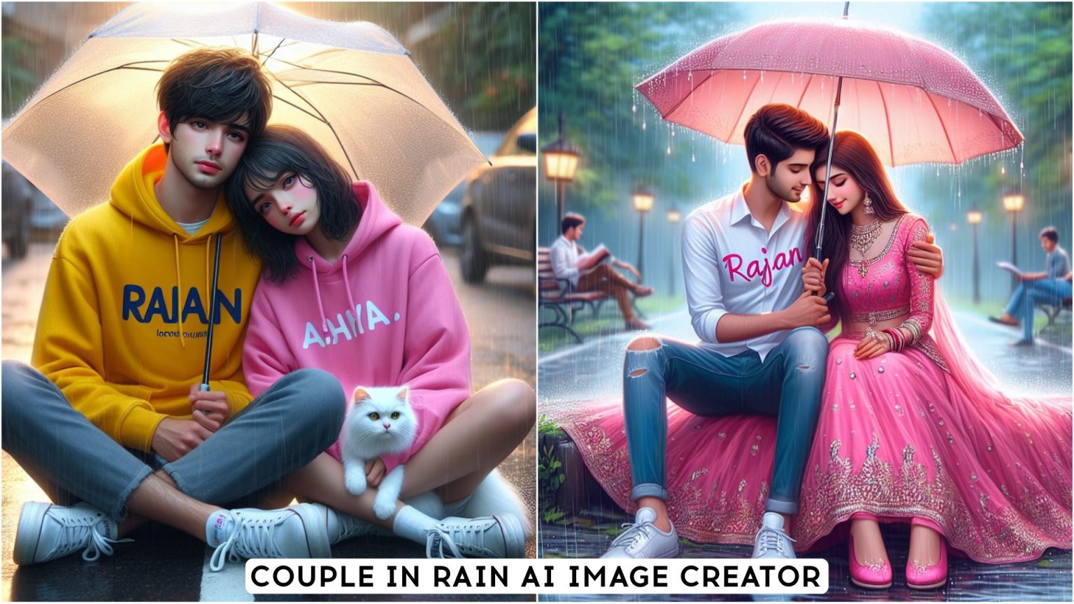 Couple In Rain With Umbrella Name Images Archives Rajan Editz