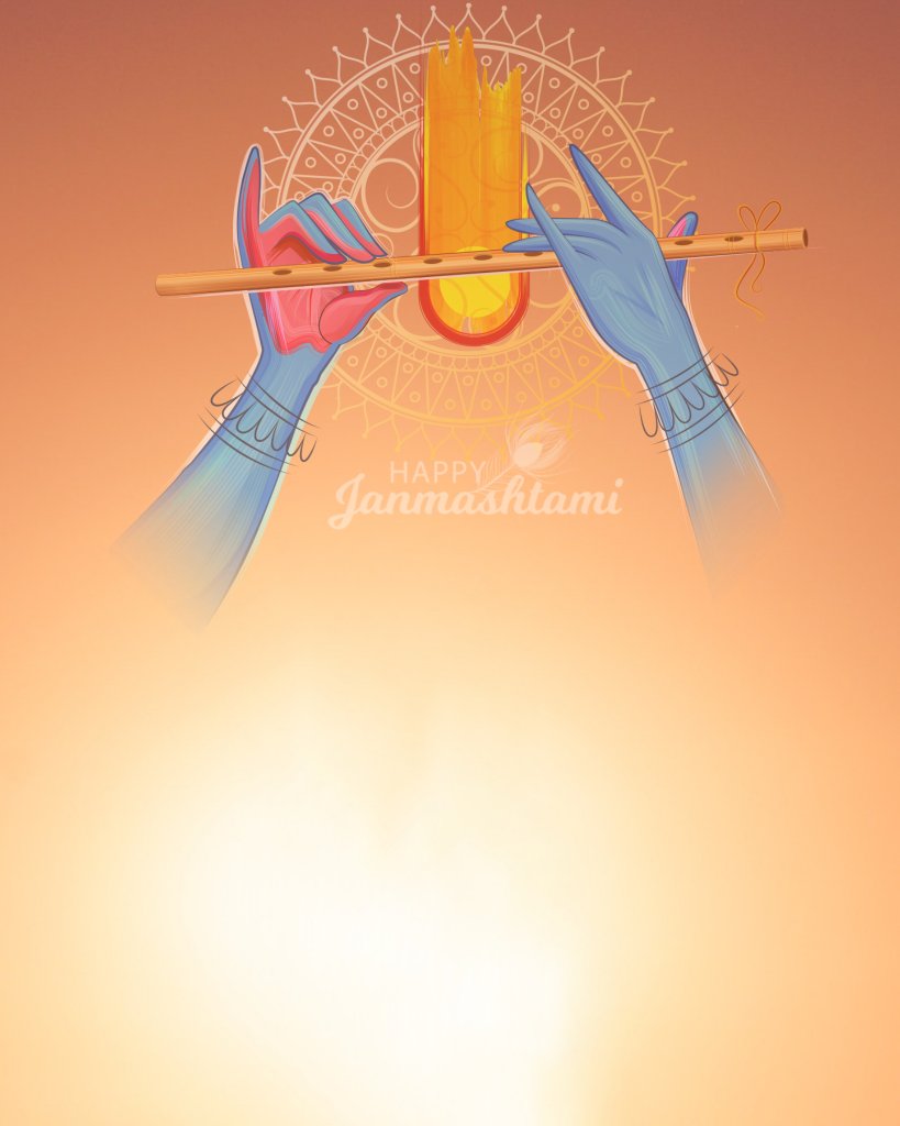 Krishna Janmashtami Hand editing background || Janmashtami Editing background