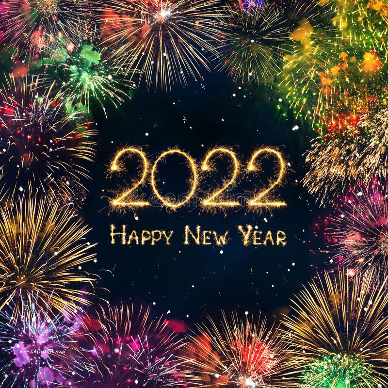 happy new year 2022 text background