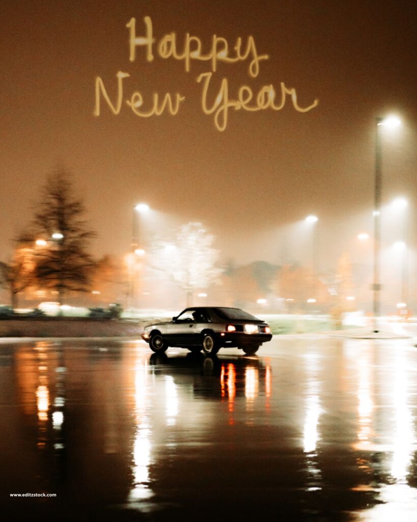 happy new year night car backgrounds