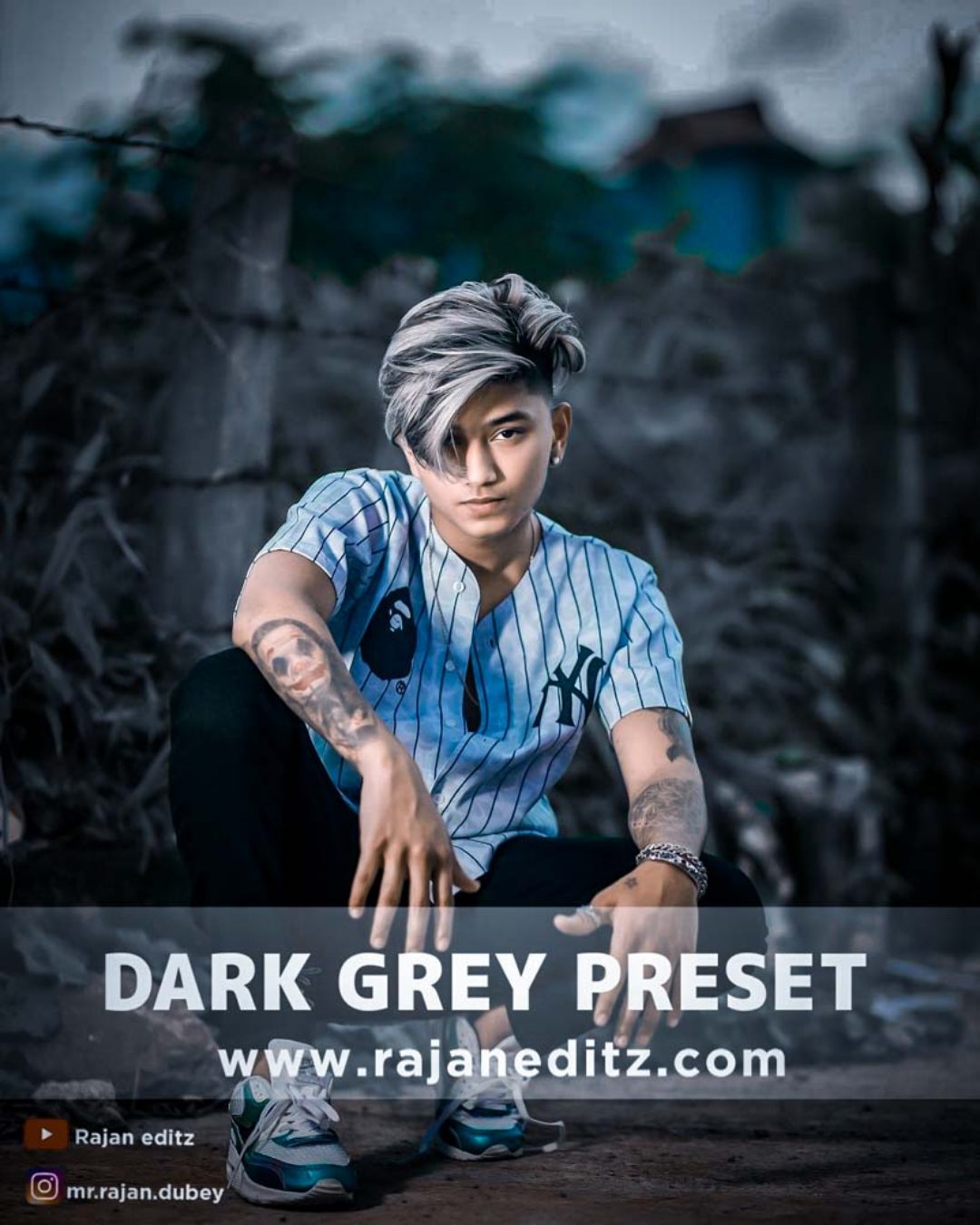 Lightroom dark grey preset | Dark grey preset download - Rajan editz