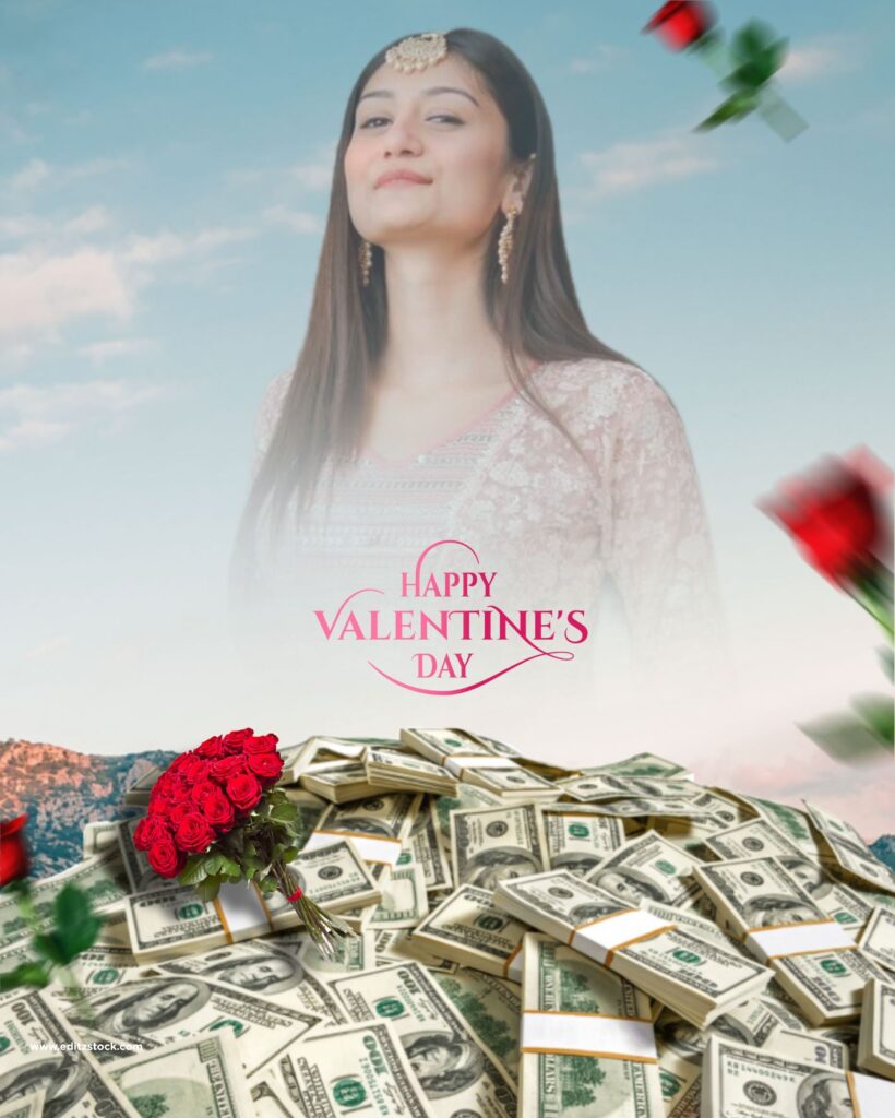 valentine day money editing background
