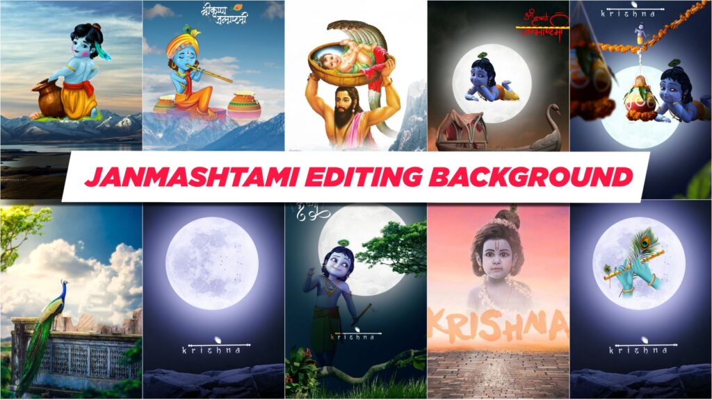 Krishna janmashtami editing background