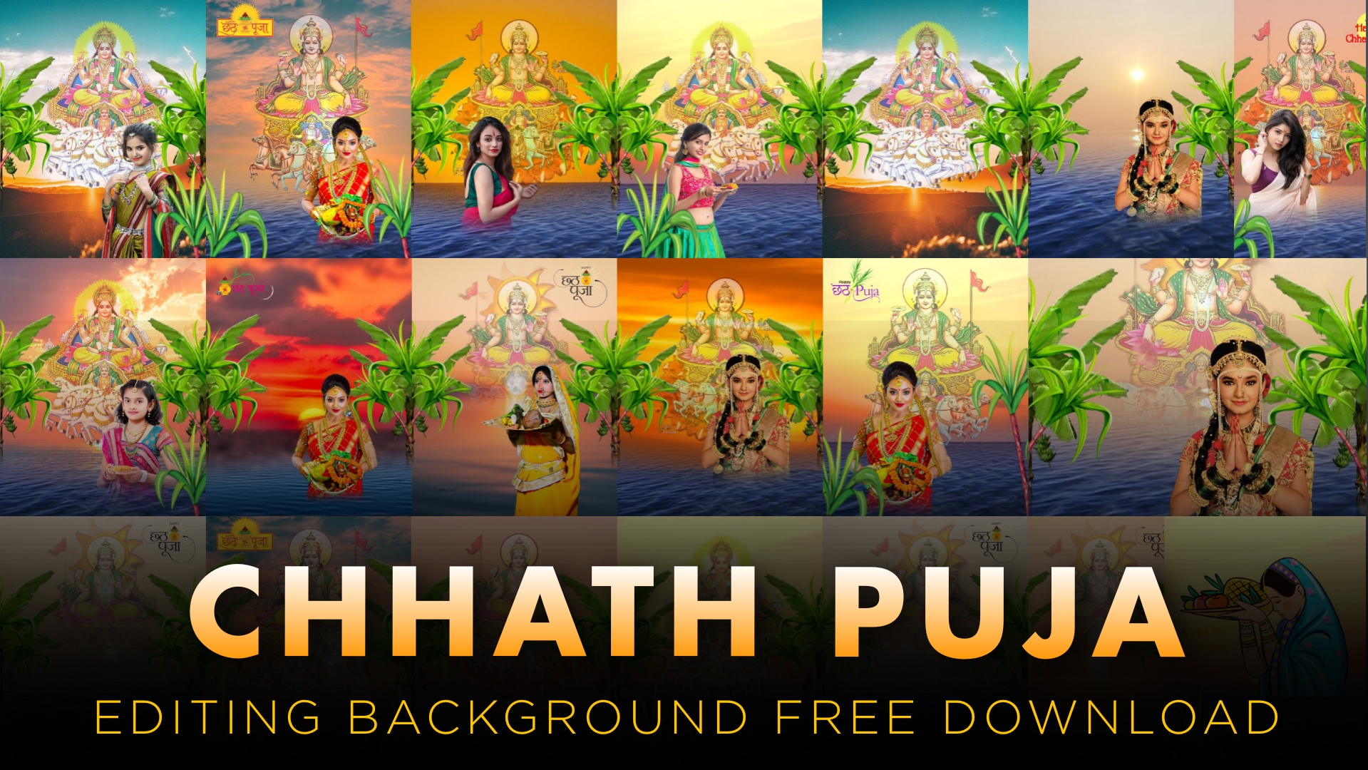 Happy chhath puja editing background