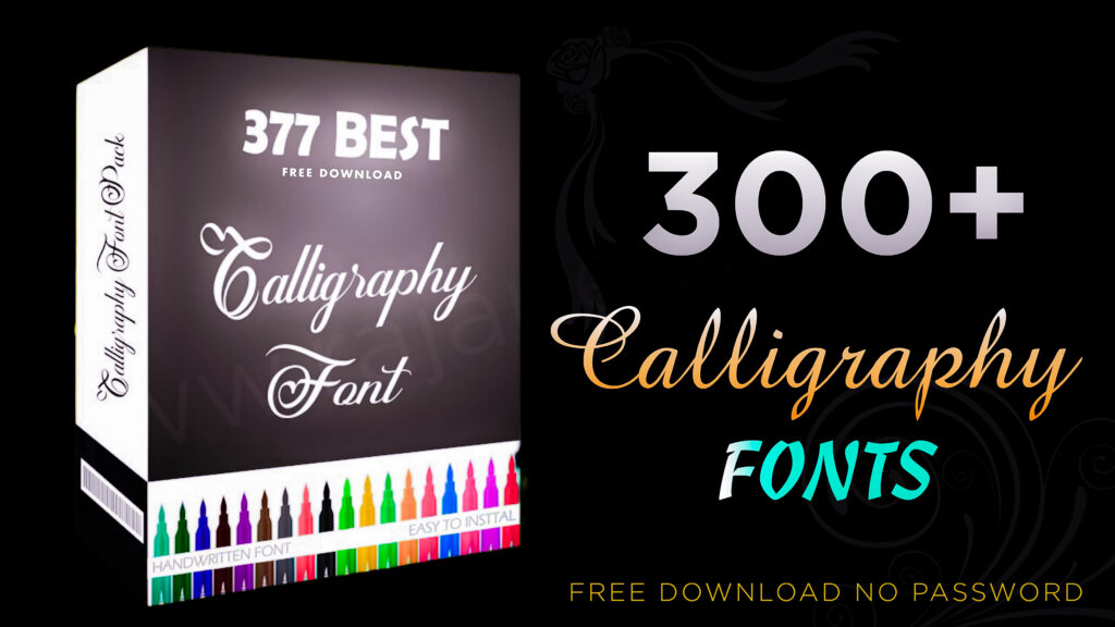 300+ calligraphy fonts download