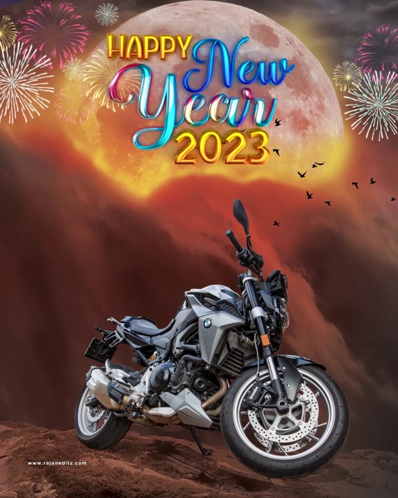 New Year Bike Editing Background