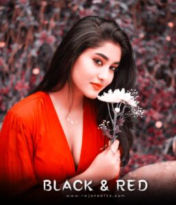 Black and red lightroom preset
