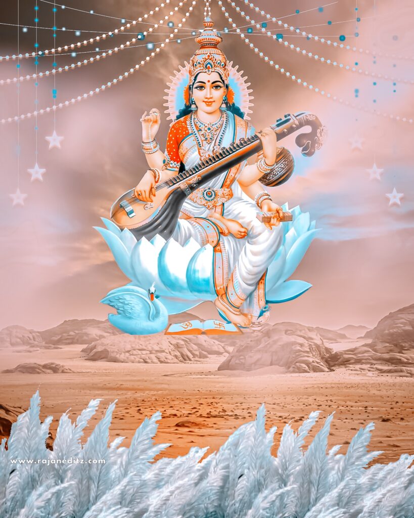 Photoshop Happy Saraswati Puja Editing Background