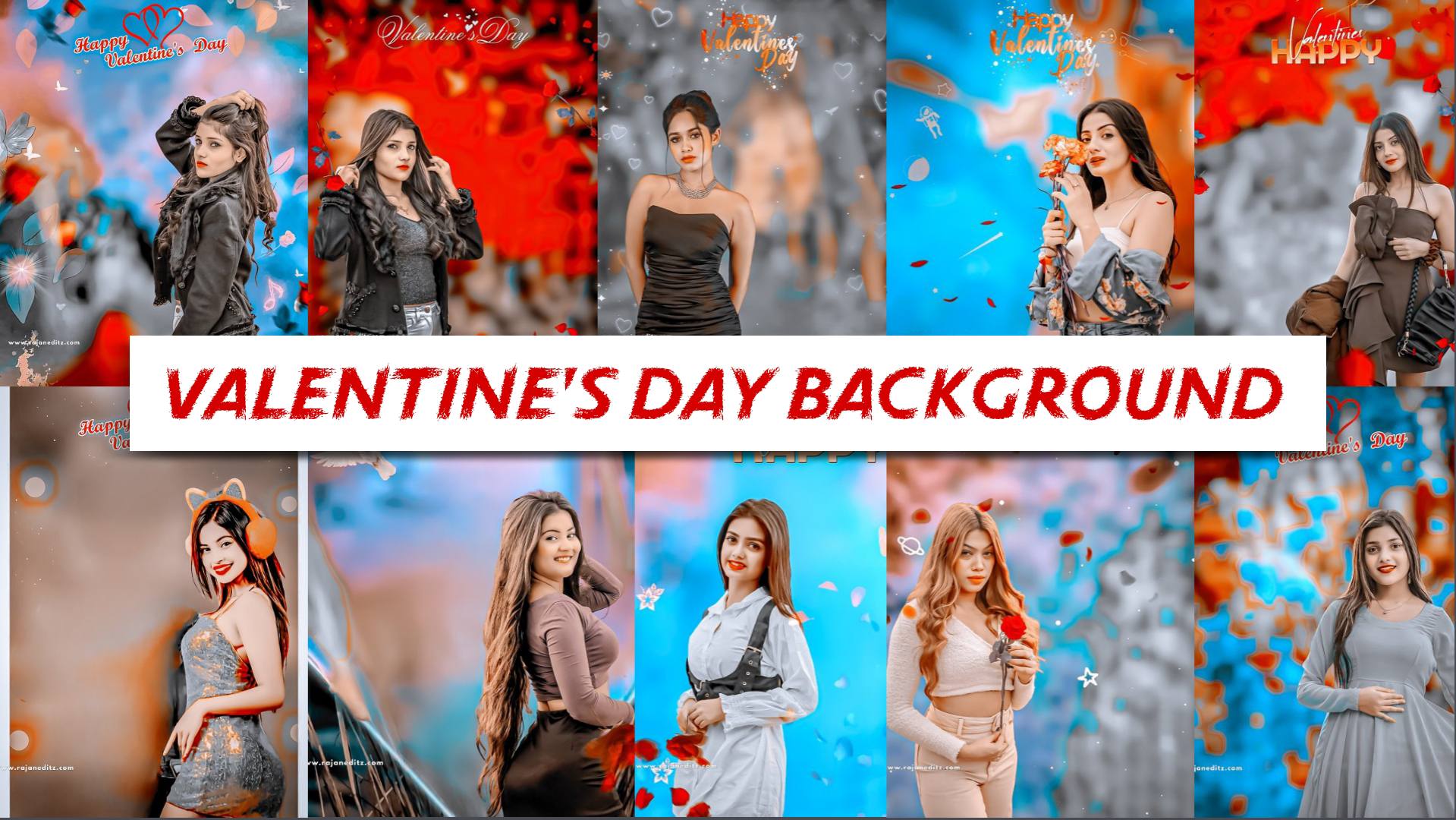 Valentine day photo editing background