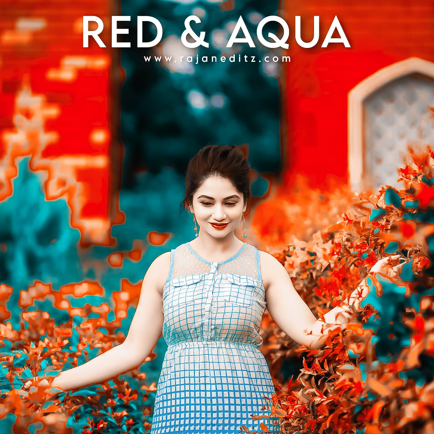 Red and aqua lightroom preset
