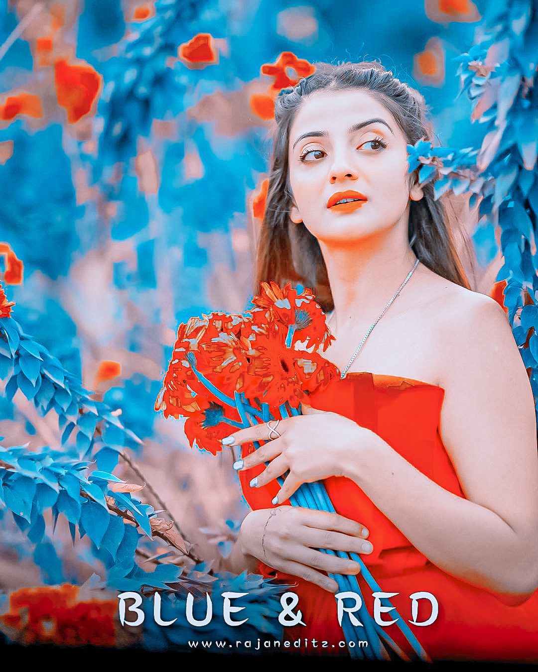 Lightroom blue and red preset