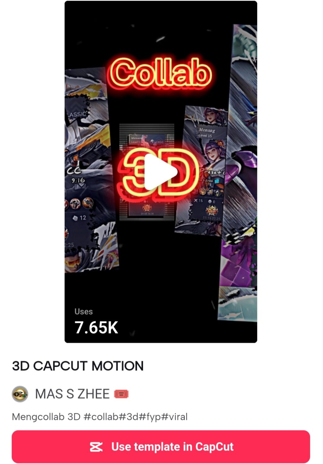 3d Smooth Image Capcut Template 3D Smooth Image Transition CapCut