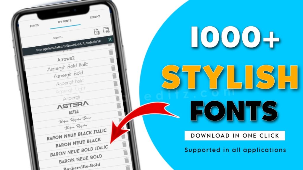 1000+ Stylish Font Pack Download