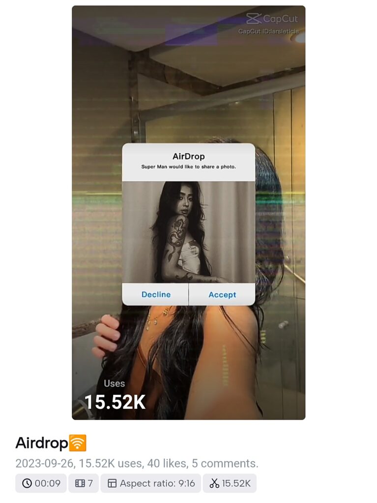 Airdrop Capcut Template New Trend