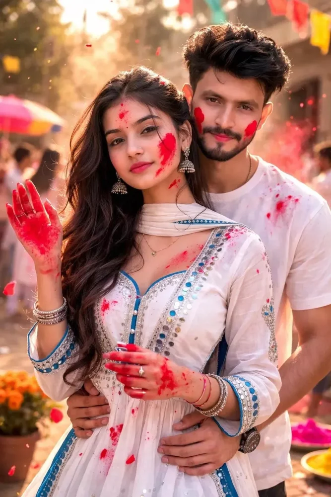 Holi Couples Ai Photo Editing Prompts Chatgpt