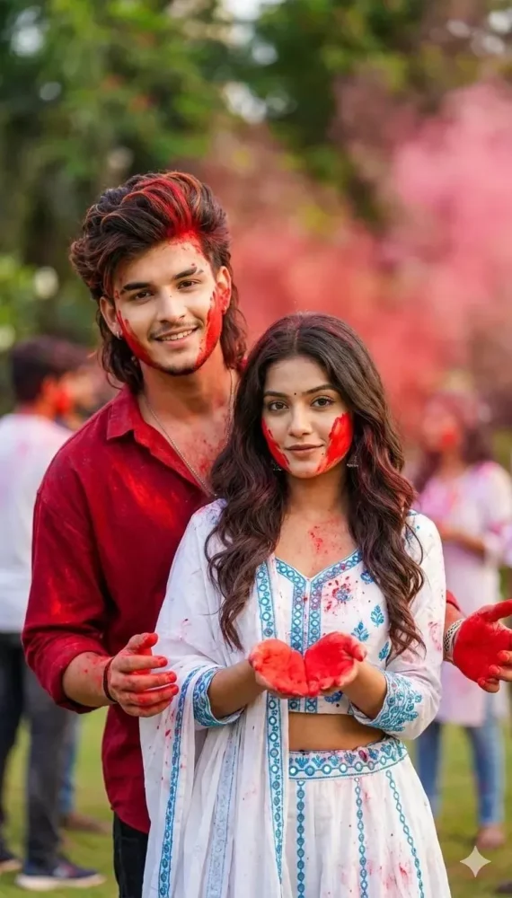 Holi Couples Ai Photo Editing Prompts