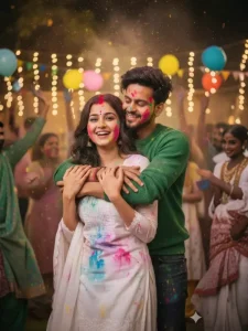 Realistic Holi Couples Ai Photo Editing Prompts