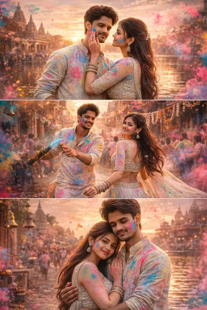 Viral Holi Couples Ai Photo Editing Prompts