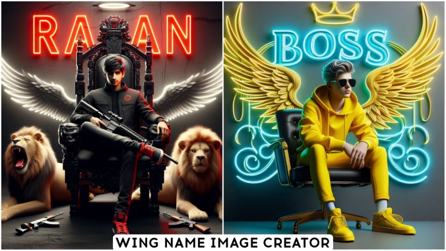Create Viral 3d Ai Wings Name Art