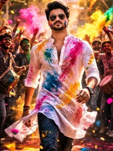 Cinamtic Holi Ai Photo Editing Prompts