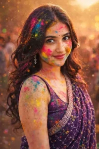 Girls Holi Ai Photo Editing Prompts Gemini