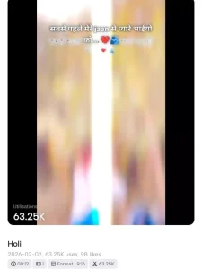 Happy Holi Capcut Template 2026