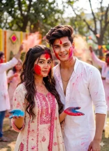 Holi Ai Photo Editing Prompts With Girlfriend