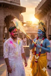 Krishna Holi Ai Photo Editing Prompts