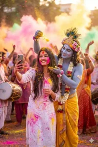 Krishna Holi Ai Photo Editing Prompts Girls