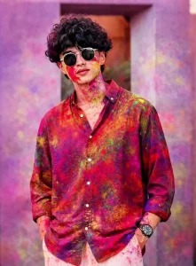 Realistic Holi Ai Photo Editing Prompts Boys