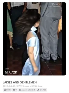 Ladies and gentlemen Capcut Template New Trend