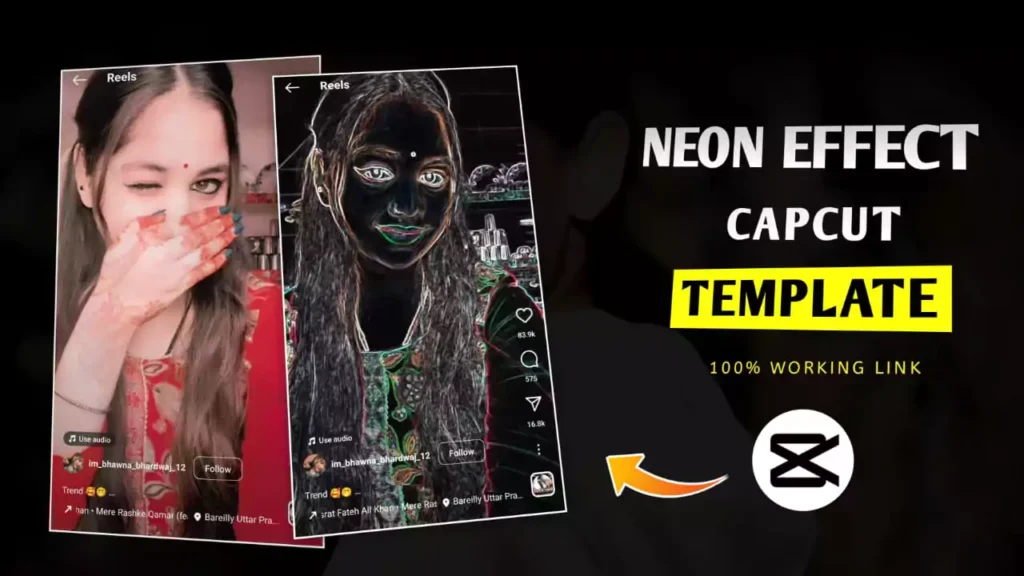Neon Effect Capcut Template