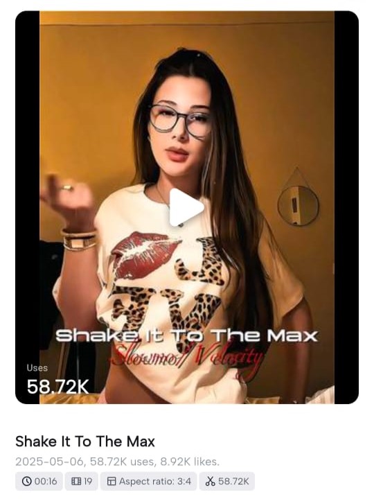 Shake It To The Max CapCut Template Link 2025 (100 Working Link)