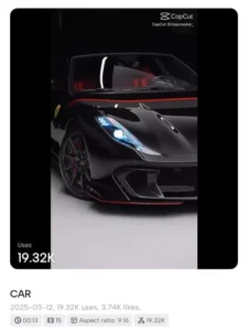 Car Capcut Template