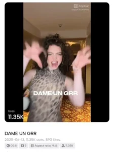Dame un grrrr Capcut Template Link