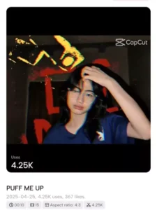 Puff Me Up Capcut Template Link