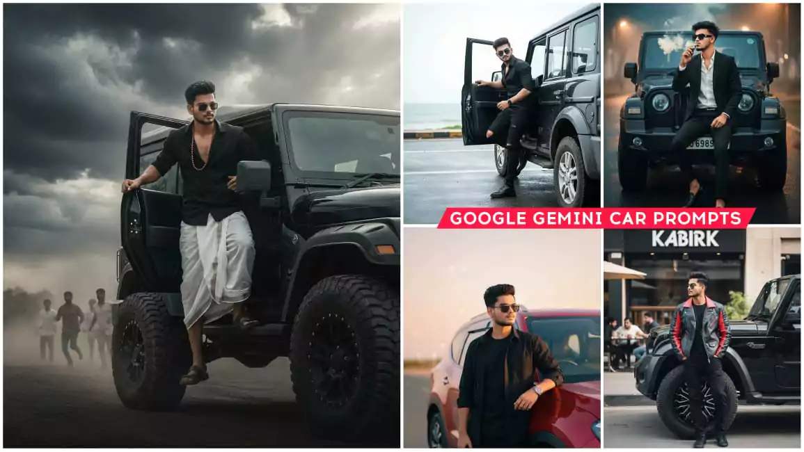 Google Gemini Car Ai Photo Editing Prompts 2025 (100% Real Face)