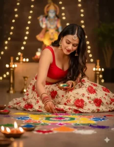 Google Gemini Girls Diwali Ai Photo Editing Prompt 2025