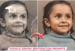 Google Gemini Old Photo Restoration Ai Photo Editing Prompts