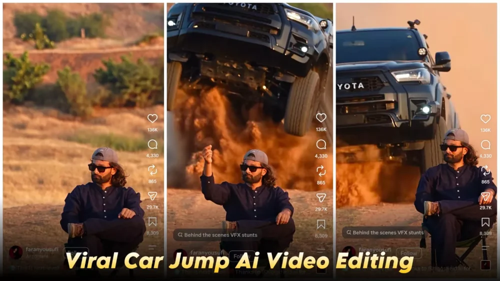 Car Jumping Ai Video Editing Prompt