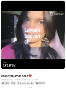 Hindi Lyrics Capcut Template 2026