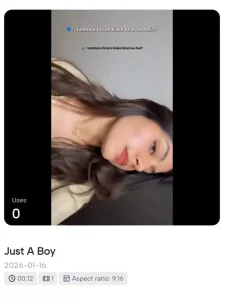 Just A Boy Capcut Template 2026