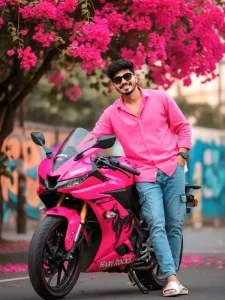 Realistic Biker Ai Photo Editing Prompts Boys