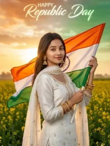 Republic Day 26 January Ai Photo Prompt For Girls