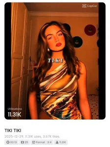 Tiki Tiki Capcut Template 2026