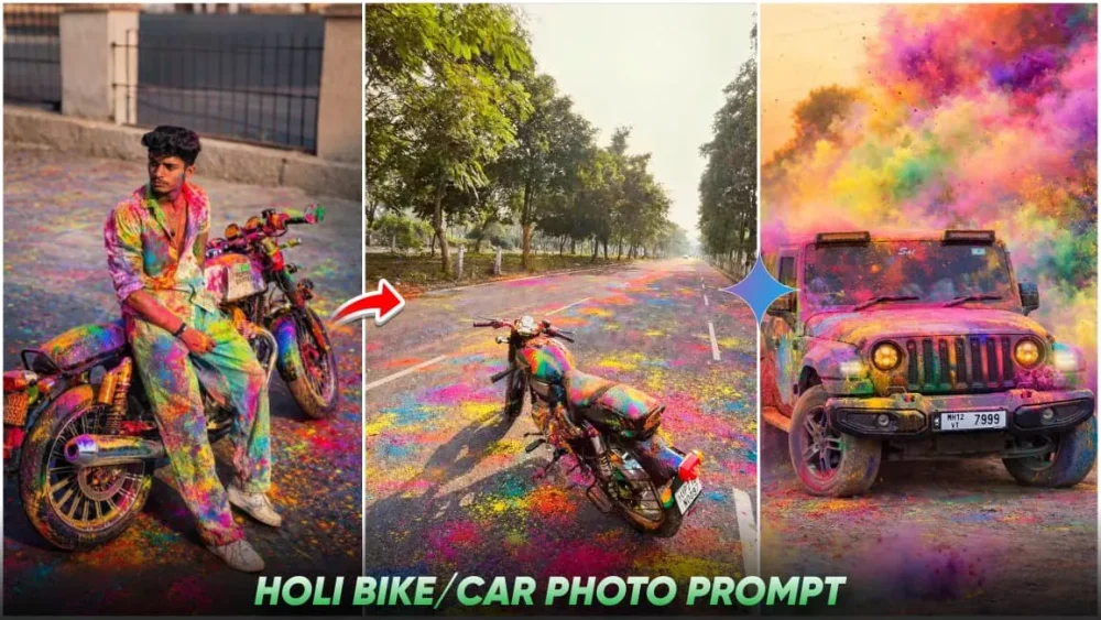Bike Car Holi Ai Photo Editing Prompts