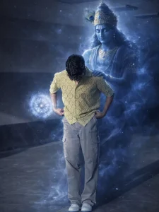 Boy With Lord Krishna Ai Photo Editing Prompts
