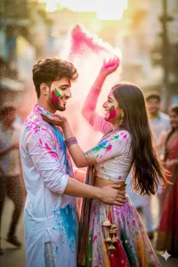 Couples Holi Ai Photo Editing Prompts 2026 Trend