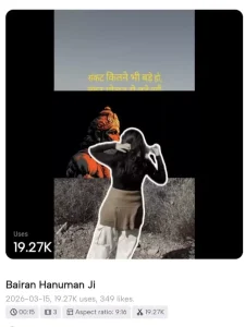Bairan Capcut Template Hanuman Ji