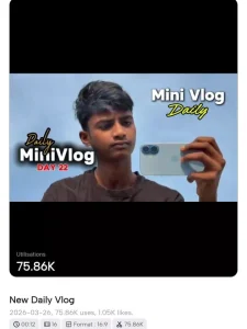 Daily Mini Vlog Capcut Template
